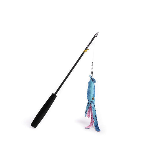 FabCat Deep Sea Squid Teaser Cat Toy - Poudre Pet & Feed Supply 2